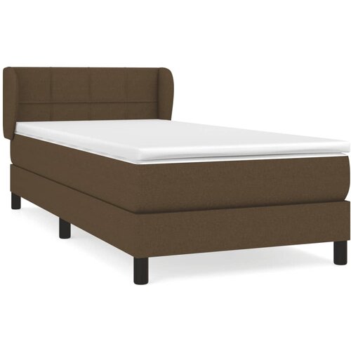 Maison Chic Box spring postelja - Vzmetna postelja z vzmetnico temno rjava 100x200 cm blago SL13506, (21905404) Cene