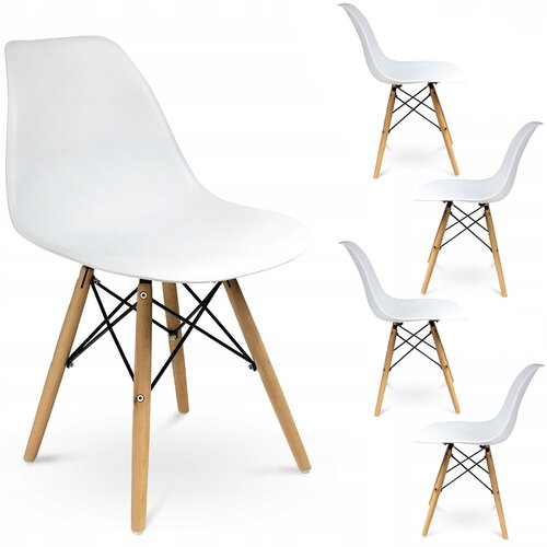 Jumi 4 x Stol EVA bel (ikeabox), (21999163) Slike