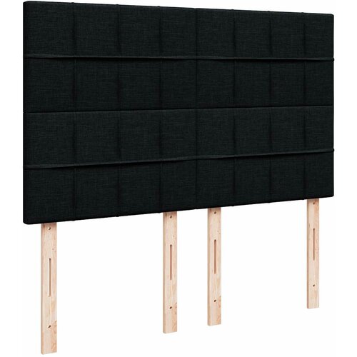  Krevet s oprugama i madracem crni 140x200 cm od tkanine Slike