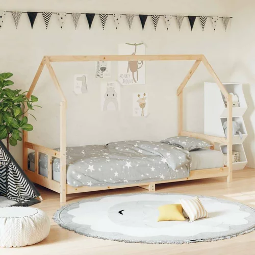  Otroški posteljni okvir 90x190 cm trdna borovina, (20916976)