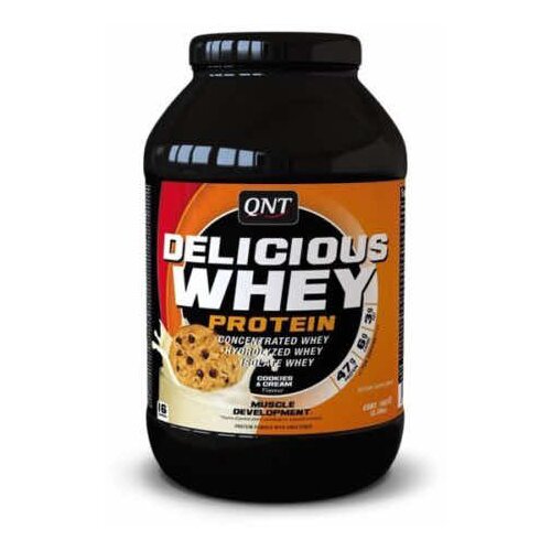 QNT Delicious Whey Protein, Keks i krem, 908g Slike