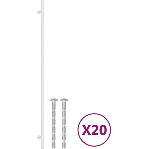 vidaXL Ručke za ormarić 20 kom srebrne 480 mm od nehrđajućeg čelika Cijene