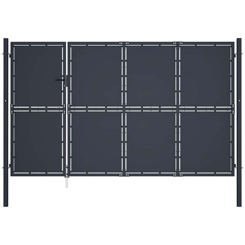  Vrtna vrata Čelik 350x200 cm Antracit Slike