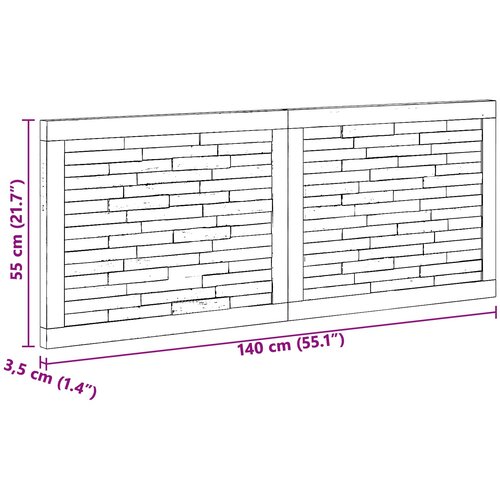  Uzglavlje Zidne Prirodna 140 cm Čvrsto teak drvo Slike