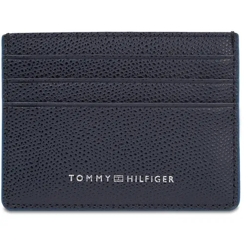 Tommy Hilfiger Etui za kreditne kartice Th Struc Leather Cc Holder AM0AM11606 Mornarsko modra