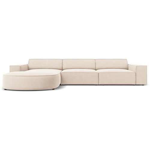 Micadoni Home Bež žametni kotni kavč (levi kot) Jodie - Micadoni Home Slike