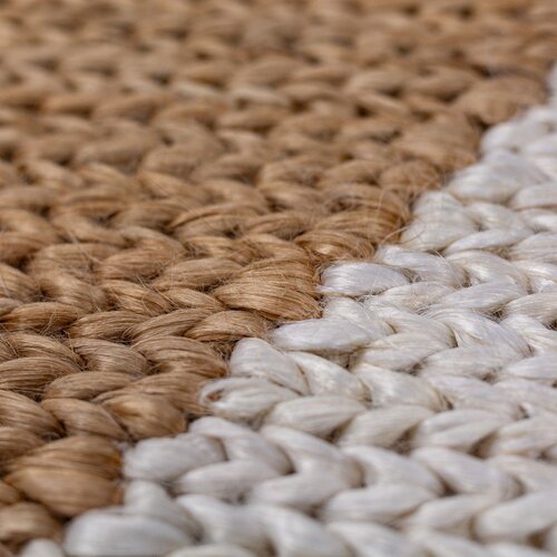 Flair Rugs Ročno tkana preproga iz me&amp;scaron;anice jute v beli in naravni barvi 120x170 cm Effie Diamond &amp;ndash; Slike