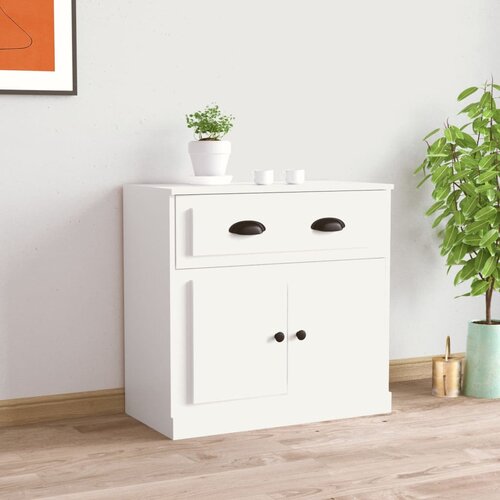  Komoda bijela 70 x 35,5 x 67,5 cm od konstruiranog drva Slike