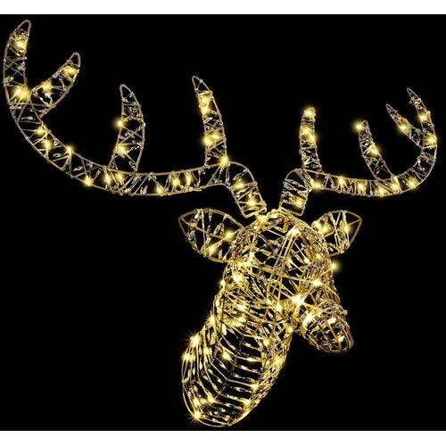 VidaXL Reindeer vuče saonice Topla bijela 60 cm Ratan Slike