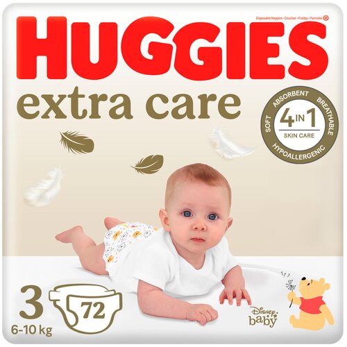 Huggies extra Care Mega Pelene za bebe veličina 3, 72 komada Slike