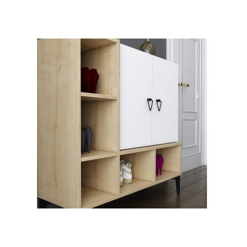 Woody Fashion Komoda Platinum 100x100x35cm Hrast-Bijela Slike