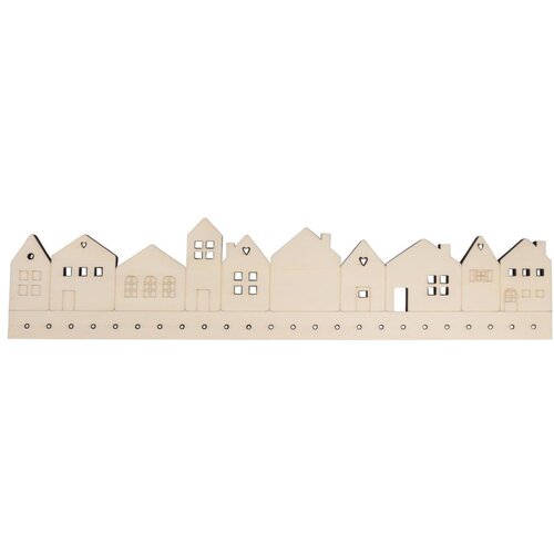 RAYHER Lesena osnova za adventni koledar Hi&amp;scaron;ice 44,4x10 cm, (22005939) Slike