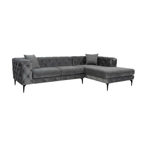 Atelier Del Sofa ugaona garnitura como eco right anthracite black Slike