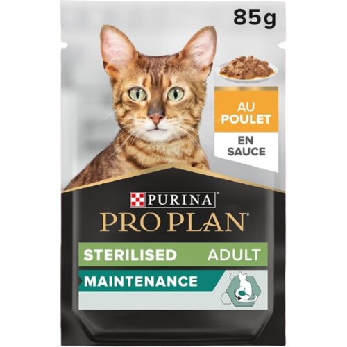 Purina Vlažna hrana za sterilisane mačke Pro Plan Cat sos, Piletina, 85g Slike