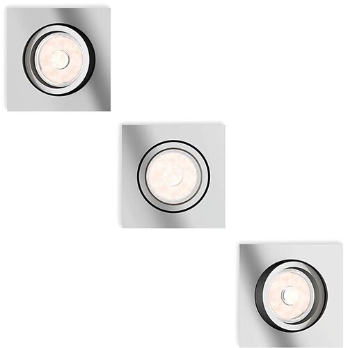 Philips 50403/11/PN - KOMPLET od 3 ugradna svetla DONEGAL, 1x GU10/5,5W/230V Cene