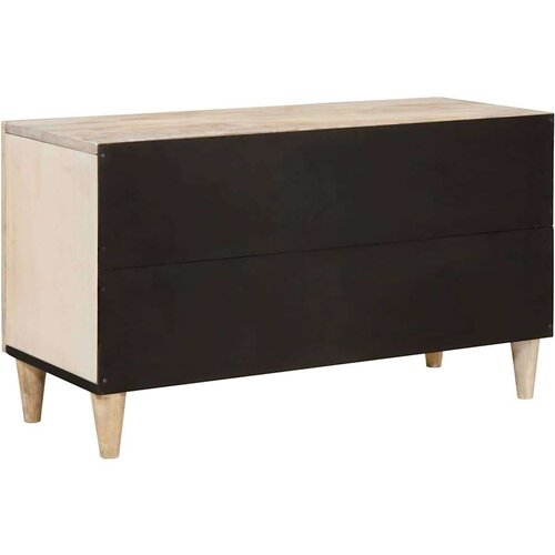 VidaXL tv ormar s policom bijelo 80 x 33 x 46 cm masivno drvo manga Slike