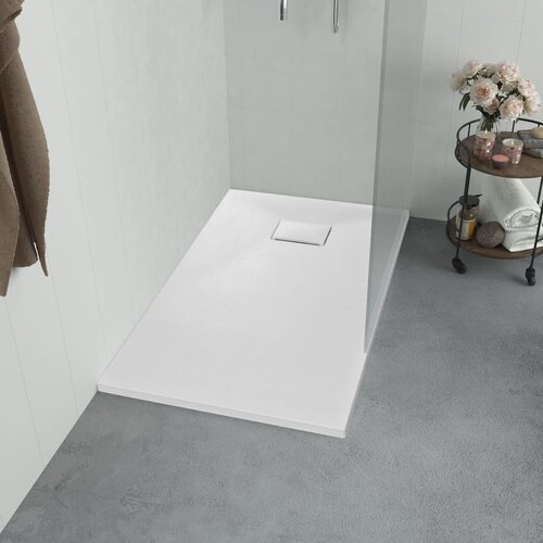 VidaXL Kada za tu&amp;scaron; SMC bijela 90 x 80 cm Slike