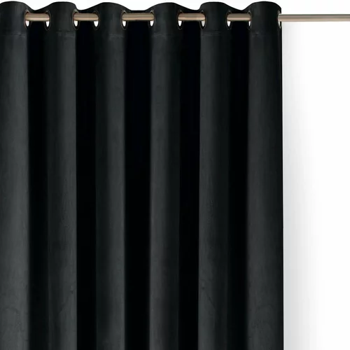 Filumi Crna zavjesa za djelomično zamračenje od samta 400x300 cm Velto –