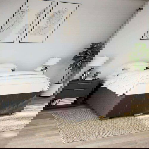 vidaXL Okvir kreveta bez madraca tamnosmeđi 140 x 200 cm od tkanine Cijene