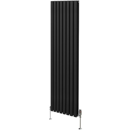 Monster ovalni stebrični radiator in ventili - 1800 mm x 480 mm &amp;ndash; črn, (21569843) Slike