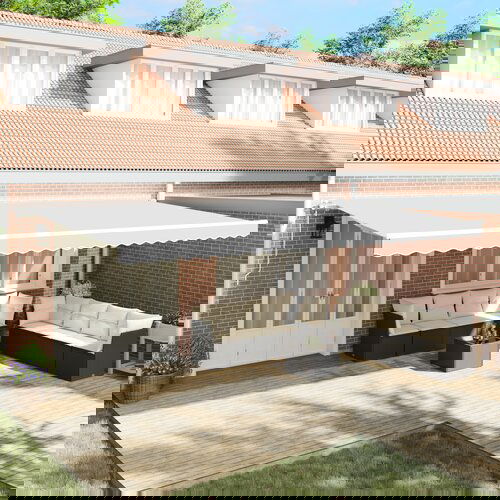 VidaXL Automatska Uvlačiva Tenda Bijela 600x300 cm, Zamjenski Materijal za Tendu za okvir 6x3 m Bijela Slike