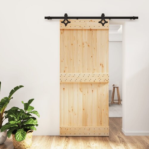 vidaXL Klizna vrata s priborom za montažu 90 x 210 cm masivna borovina Cijene