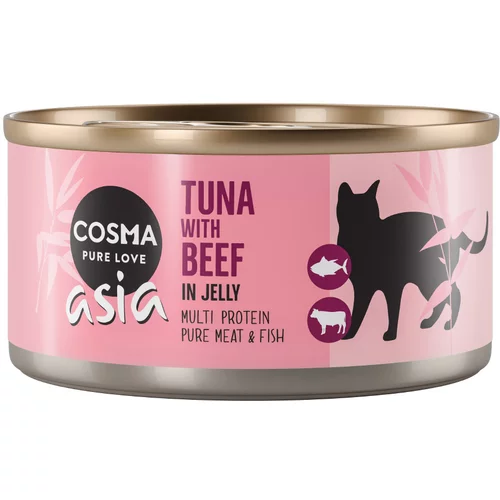Cosma Varčno pakiranje Asia v želatini 24 x 170 g - Tuna & govedina