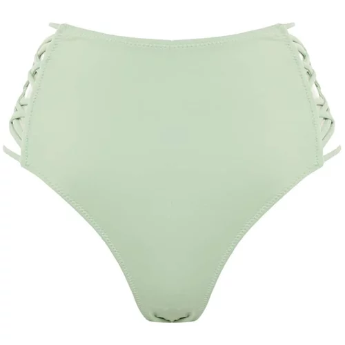 Trendyol Green Pile Detailed High Waist Bikini Bottom