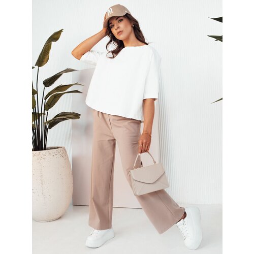 DStreet Spodnie damskie wide leg RITES beżowe Slike