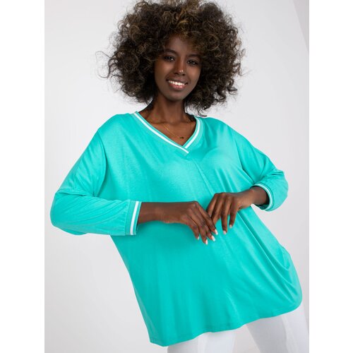 BASIC Feel Good Blouse-RV-BZ-7805.66P-turquoise Cene