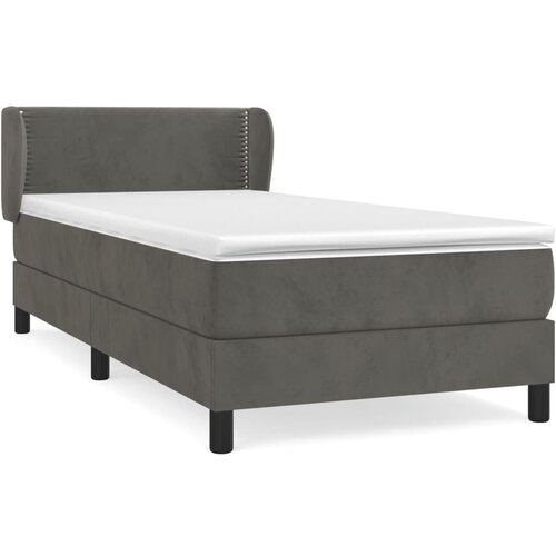 Maison Chic Box spring postelja - Vzmetna postelja z vzmetnico temno siva 90x200 cm žamet SL7808, (21900225) Slike