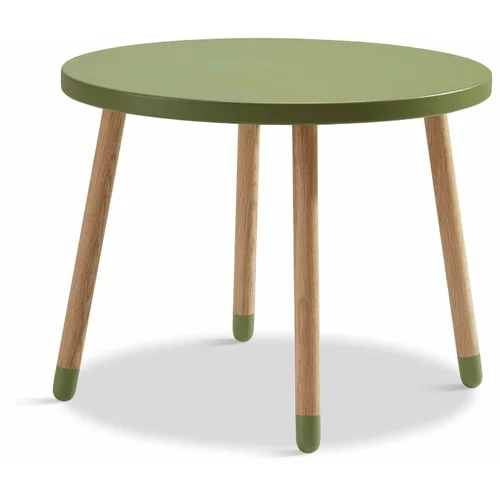 Flexa Zelena otroška miza Dots, ø 60 cm