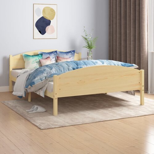 VidaXL posteljni okvir iz trdne borovine 140x200 cm Slike