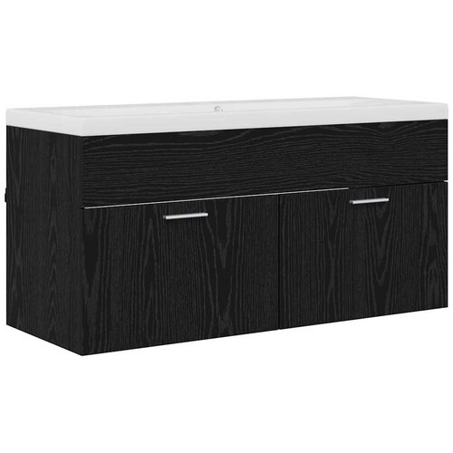 vidaXL Kopalni&scaron;ka omarica s predalom Črna Orehovina 100 x 38,5 x 46 cm, (5000092668) Cene