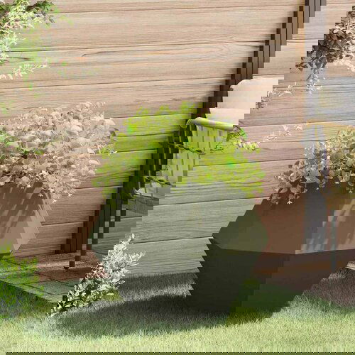 VidaXL Cvetlično korito Oljčno zelena 75 x 75 x 60 cm Jeklo Slike