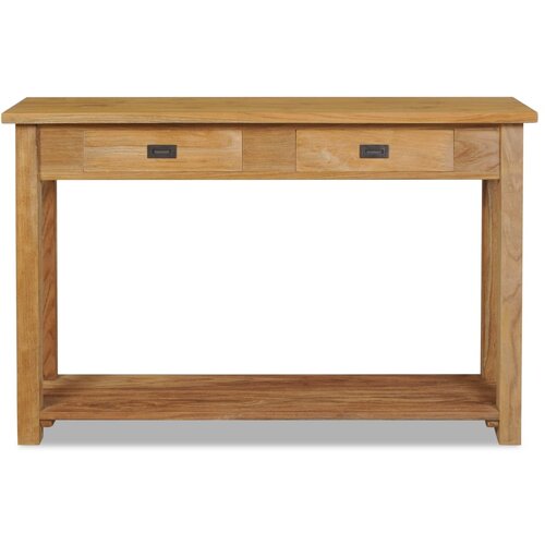 Maison Chic konzolna miza - miza ob steni iz trdne tikovine 120x30x80 cm, (21786185) Cene