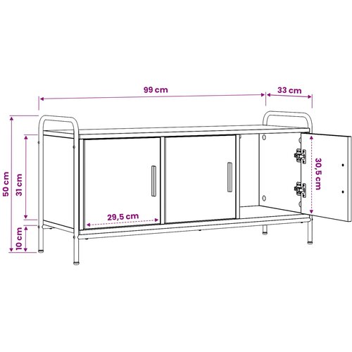  TV ormar 79,5 x 33 x 50 cm Crni hrast Konstruirano drvo Slike