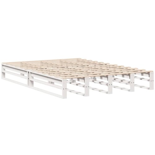 vidaXL Okvir kreveta bez madraca bijeli 135 x 190 cm masivna borovina Cijene