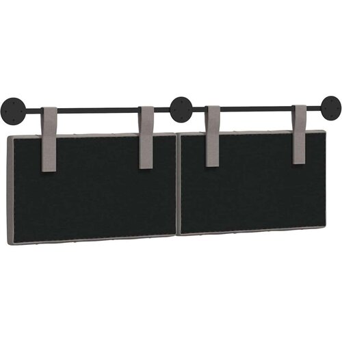  Držeće uzglavlje Zidne Sivo-smeđa 130 x 55 x 7 cm tkanina - Sivo-smeđa 120 cm bez LED Slike