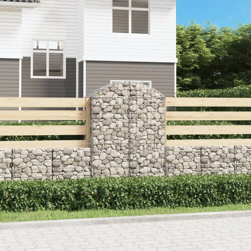 vidaXL Gabionska košara s lukom 100x50x140/160 cm pocinčano željezo Cijene
