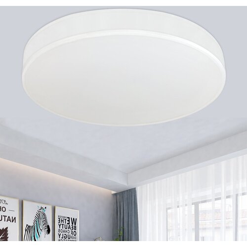 Nettlife moderna okrogla bela LED stropna svetilka 12W s senčnikom iz blaga, 3000K toplo bela, za dnevno sobo, spalnico, (22111214) Cene