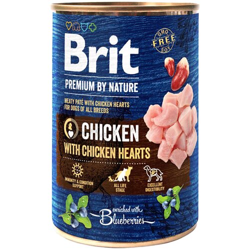 Brit Premium by Nature 6 x 400 g - Piščanec s piščančjimi srci Cene