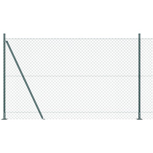 vidaXL Ograda od lančane mreže s 7 flandriranih stupova 1.6x10 m od galvaniziranog čelika Cijene