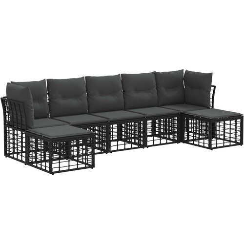  Set vanjskih sofa 8 kom. i tamno siva Poliester Slike