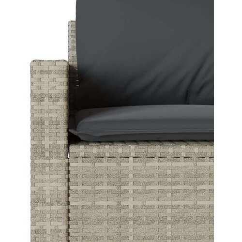  4-dijelni set vrtnih sofa s jastucima svijetlosivi poliratan Slike