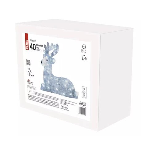 Emos lighting led božični jelenček, 27 cm, hladno bela DCFC06 Slike