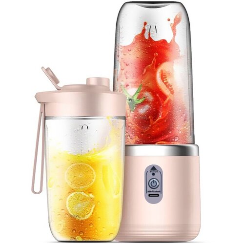 INF Prenosni polnilni me&scaron;alnik za sok 6 rezil 400ml z enim pokrovom Pink, (5000312528) Cene