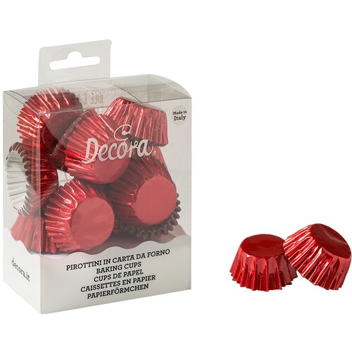 Decora kalup papirni za pečenje mafina metalik crvena 180/1 Cene