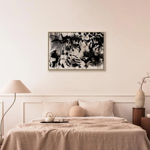  Slika - Cat\&amp;#039;s Look (1 Part) Wide 120x80 U prirodnom drvenom okviru Slike
