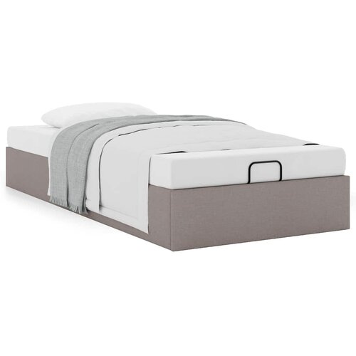 vidaXL Otomanski posteljni okvir brez vzmetnice taupe 90x200 cm blago, (21607012) Cene